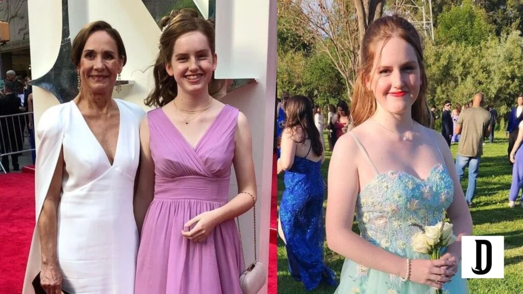 Mae Akins Roth in elegant dresses at red carpet and outdoor events, smiling and posing gracefully